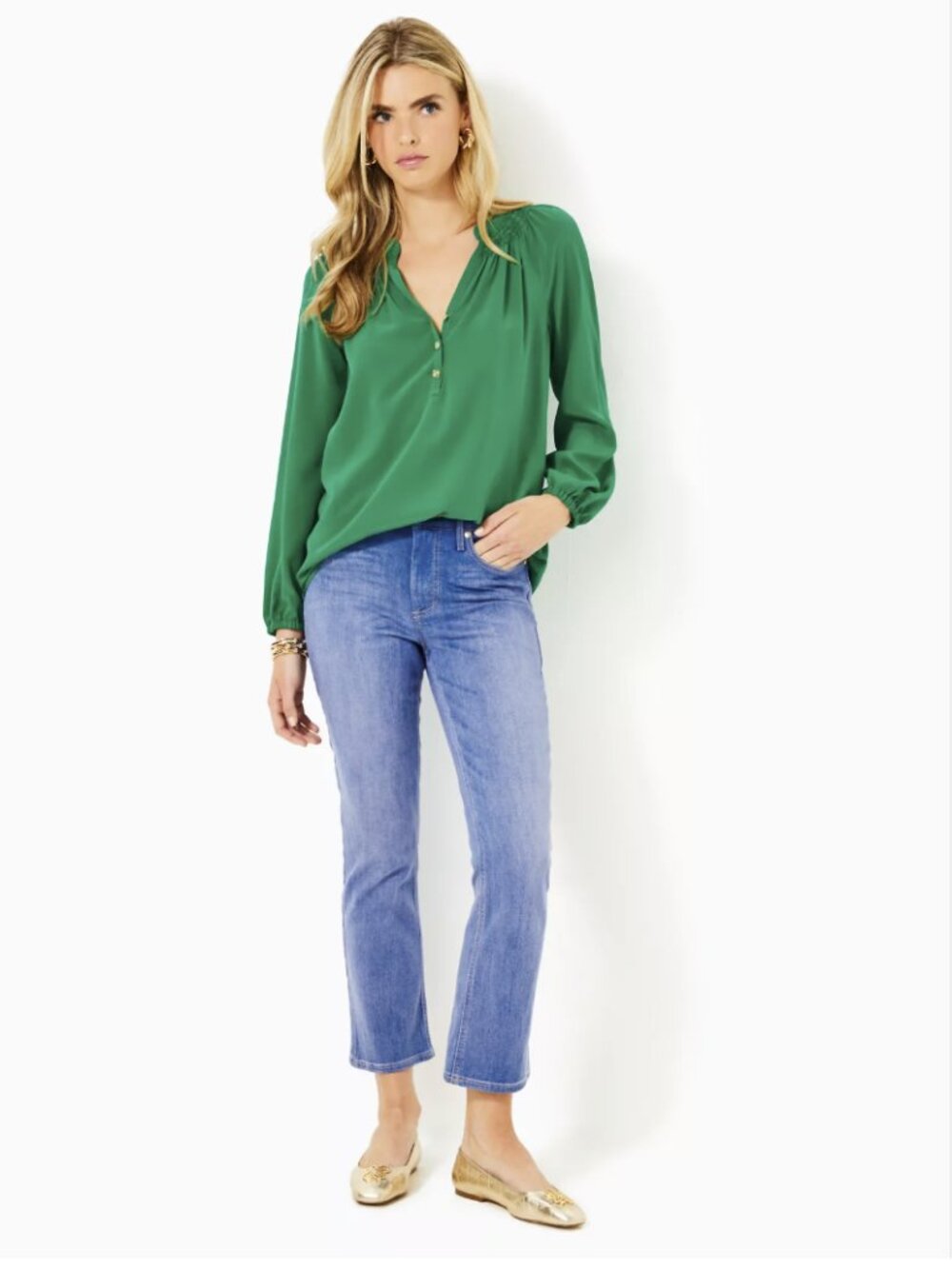 Lilly Pulitzer 27" Liza High Rise Crop Flare Jean Size 10